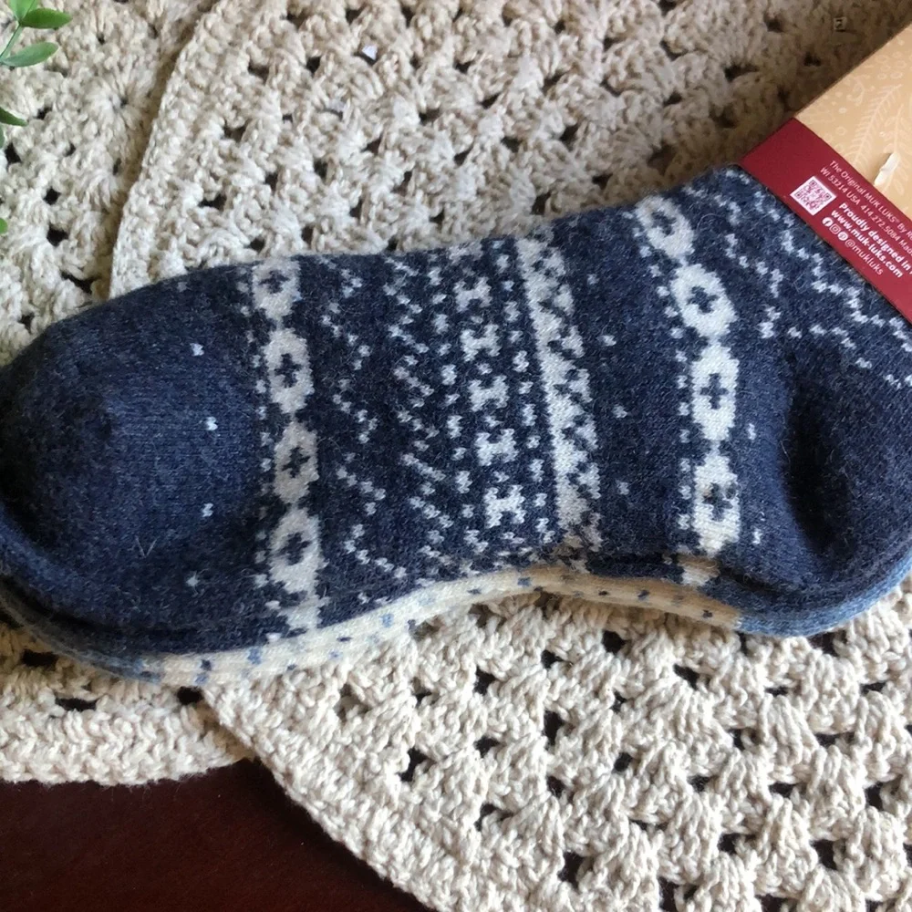 Muk Luks Women’s Wool Blend Boot Socks